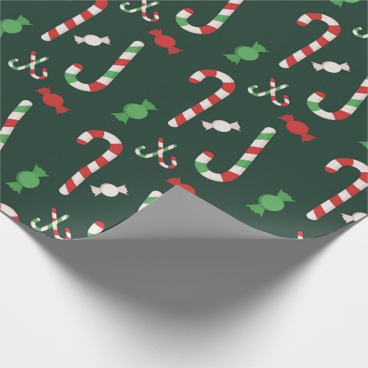 Peppermint Candy Canes Cadeaupapier (Hoek)