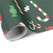 Peppermint Candy Canes Cadeaupapier (Rol Hoek)