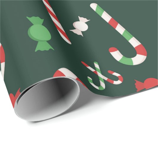 Peppermint Candy Canes Cadeaupapier (Rol Hoek)
