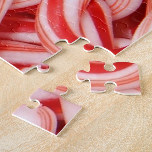 Peppermint Candy Canes Foto Puzzle Legpuzzel (Zijkant)