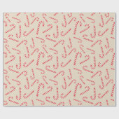 Peppermint Candy Canes Joy Kerstcadeau Naadloos Cadeaupapier (Vlak)