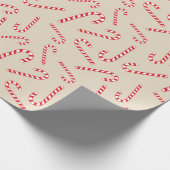 Peppermint Candy Canes Joy Kerstcadeau Naadloos Cadeaupapier (Hoek)