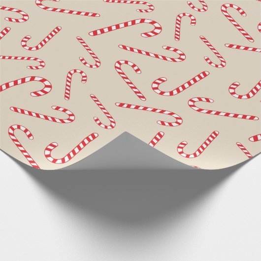 Peppermint Candy Canes Joy Kerstcadeau Naadloos Cadeaupapier (Hoek)