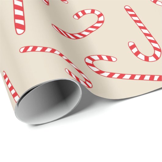 Peppermint Candy Canes Joy Kerstcadeau Naadloos Cadeaupapier (Rol Hoek)