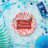 Peppermint Candy Canes Merry Kerstparty Papieren Bordje (Feest)