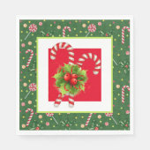 Peppermint Candy Canes Servet (Voorkant)