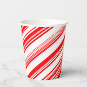 Peppermint Candy Canes Stripes Stropdas met kerstm Papieren Bekers (Achterkant)