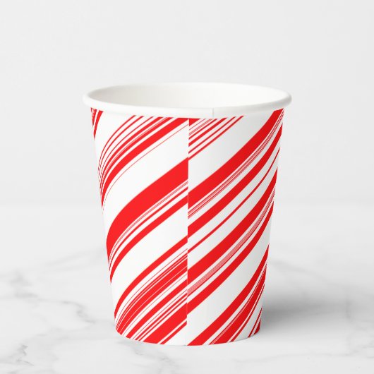 Peppermint Candy Canes Stripes Stropdas met kerstm Papieren Bekers (Rechts)