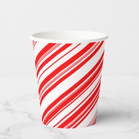 Peppermint Candy Canes Stripes Stropdas met kerstm Papieren Bekers (Voorkant)