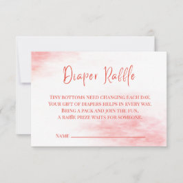 Peppermint Candy Diaper Raffle Card | Red Watercol Bedankkaart