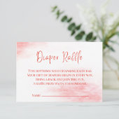 Peppermint Candy Diaper Raffle Card | Red Watercol Bedankkaart (Staand voorkant)