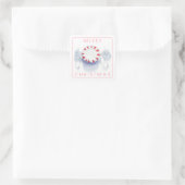 PEPPERMINT CANDY KERSTFEEST 1,5" Vierkante Sticker (Tas)