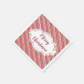 Peppermint candy stripe personalized   servet (Hoek)