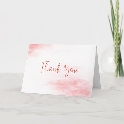 Peppermint Candy Thank You Card | Red Watercolor Bedankkaart (Voorkant)