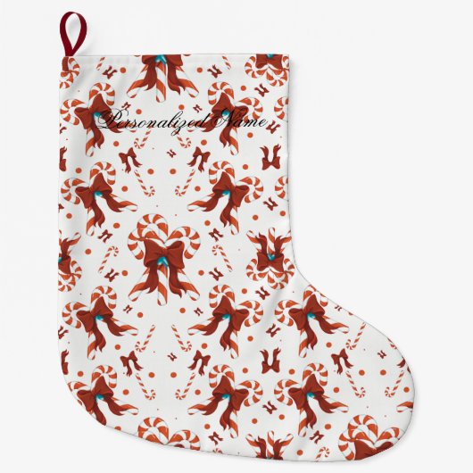 Peppermint Charm Christmas Stocking Grote Kerstsok (Voorkant)