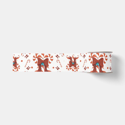 Peppermint Charm Inpakpapier Grosgrain Lint (Voorkant)