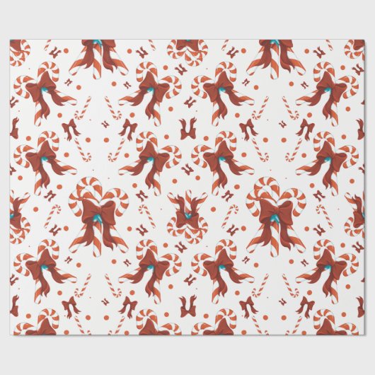 Peppermint Charm Wrapping Paper Cadeaupapier (Zoom)