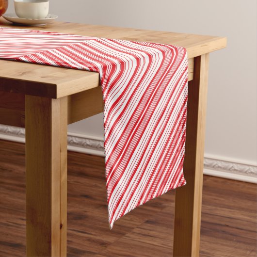 Peppermint Chevron Table Runner Lange Tafelloper (Voorbeeld)