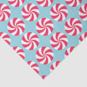 Peppermint Christmas Blue Tissuepapier (Detail)