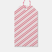 Peppermint Christmas Candy Cane Stripes Cadeaulabel (Voorkant)