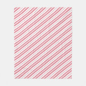 Peppermint Christmas Candy Cane Stripes Fleece Deken (Voorkant)