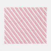 Peppermint Christmas Candy Cane Stripes Fleece Deken (Voorkant (Horizontaal))