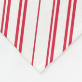 Peppermint Christmas Candy Cane Stripes Fleece Deken (Hoek)