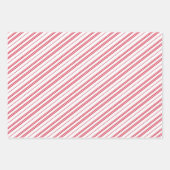 Peppermint Christmas Candy Cane Stripes Inpakpapier Vel (Voorkant 3)