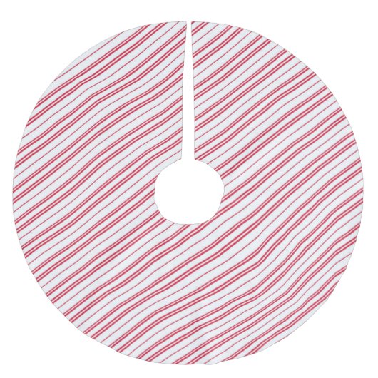 Peppermint Christmas Candy Cane Stripes Kerstboom Rok (Voorkant)