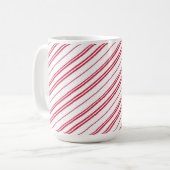 Peppermint Christmas Candy Cane Stripes Koffiemok (Voorkant links)