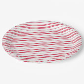 Peppermint Christmas Candy Cane Stripes Papieren Bordje (Gekanteld)