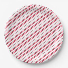 Peppermint Christmas Candy Cane Stripes Papieren Bordje