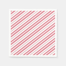 Peppermint Christmas Candy Cane Stripes Servet
