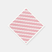 Peppermint Christmas Candy Cane Stripes Servet (Hoek)