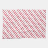 Peppermint Christmas Candy Cane Stripes Theedoek (Horizontaal)