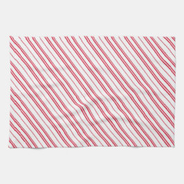 Peppermint Christmas Candy Cane Stripes Theedoek