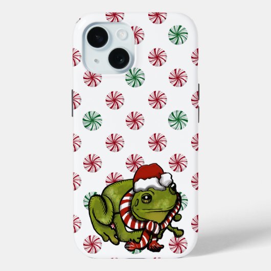Peppermint Christmas Frog Case-Mate iPhone case (Achterkant)