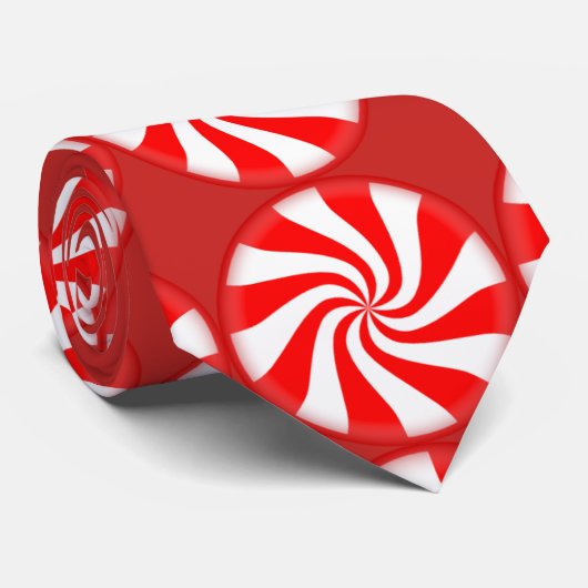 Peppermint Christmas Snoep Stropdas (Opgerold)