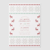 Peppermint Cream Ugly Sweater Christmas Party Vellum Uitnodigingen (Voorkant)