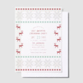 Peppermint Cream Ugly Sweater Christmas Party Vellum Uitnodigingen (Offset)