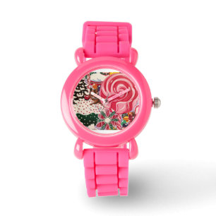 Peppermint Cupcake Chipmunk Horloge