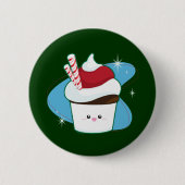 Peppermint Cupcake Ronde Button 5,7 Cm (Voorkant)