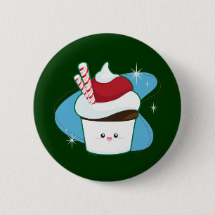 Peppermint Cupcake Ronde Button 5,7 Cm