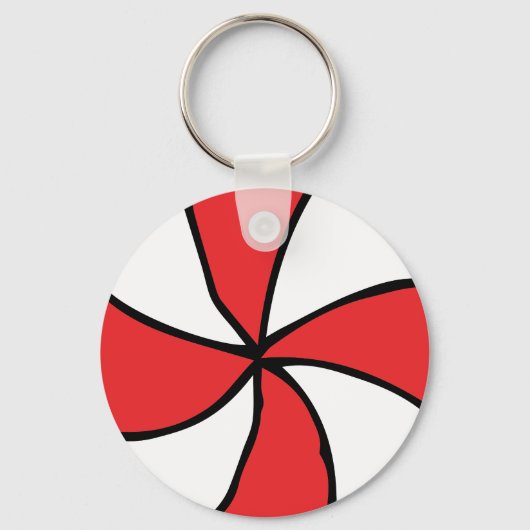 Peppermint Cute Snoep Clipart Peppermint Clipart Sleutelhanger (Voorkant)