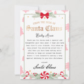 Peppermint Dreams Letter van Santa Printable Kaart (Voorkant)