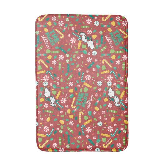 Peppermint Dreams Snoopy Snoep Pattern Badmat (Voorkant Verticaal)