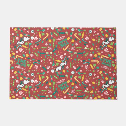 Peppermint Dreams Snoopy Snoep Pattern Deurmat (Voorkant)