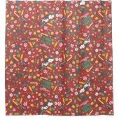 Peppermint Dreams Snoopy Snoep Pattern Douchegordijn (Voorkant)