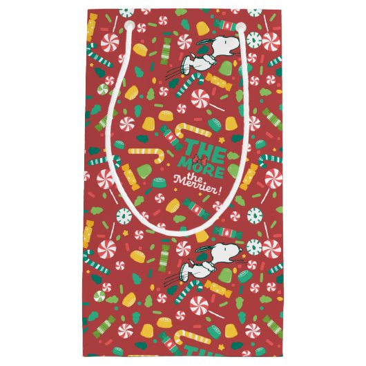 Peppermint Dreams Snoopy Snoep Pattern Klein Cadeauzakje (Voorkant)