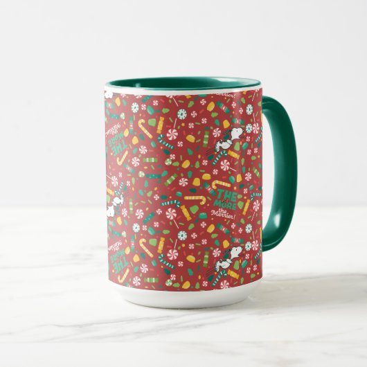 Peppermint Dreams Snoopy Snoep Pattern Mok (Voorkant rechts)